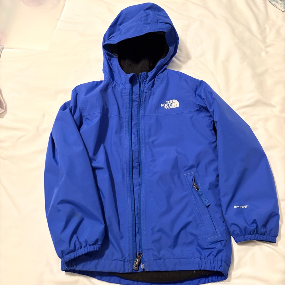 The North Face Blue Hooded, fleece lined Jacket, size 6T